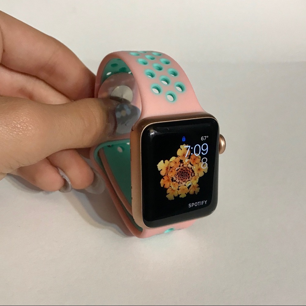 ✰ Blue and Pink Sport Apple Watch Band ✰